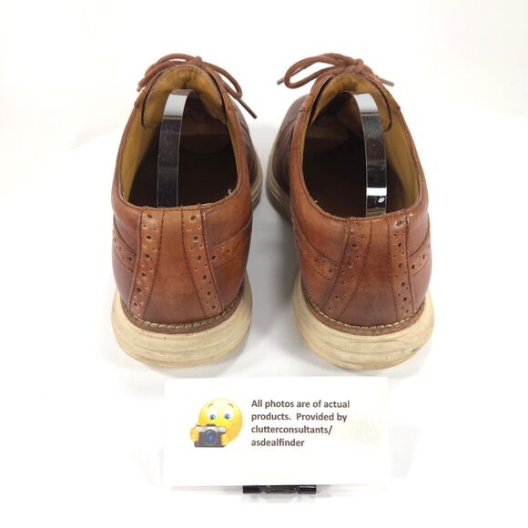 Cole Haan Lunargrand Leather Lace Up Shoe Mens Size 8.5 C12611 Brown White - Picture 3 of 9